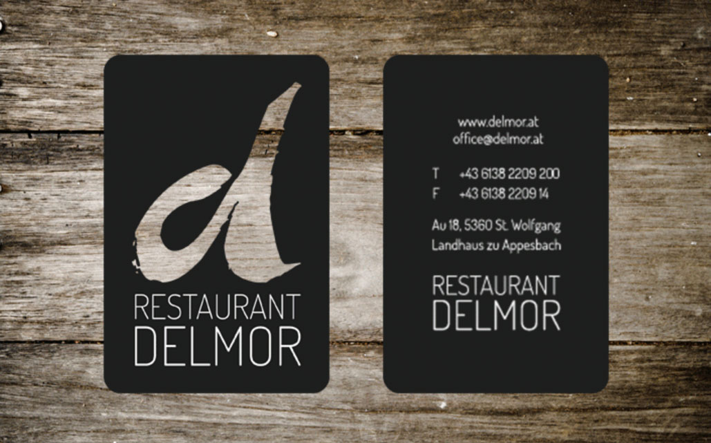 Visitenkarten des Restaurants Delmor