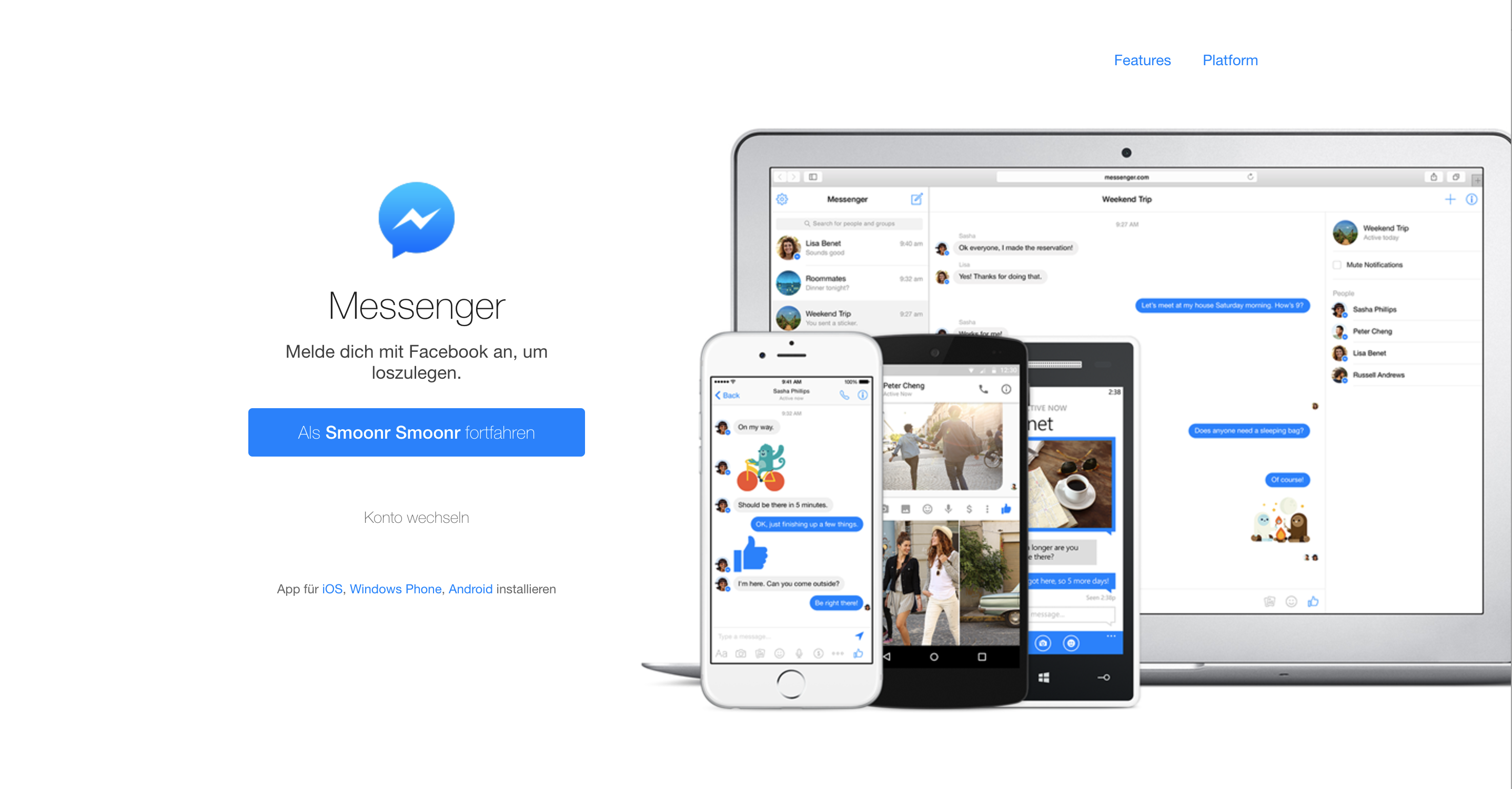 Facebook Messenger Screenshot